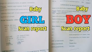 5th month tiffa scan reports girl and boy report||baby boy and baby girl Scan report||boy or girl