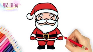 Малюємо Санта Клауса. Як намалювати Миколая. Дід Мороз. How to draw a Santa Claus