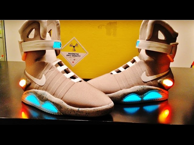 Nike Mag 2011 Back to the Future Shoe Review Real or Fake? - YouTube