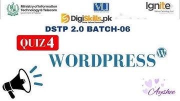 WordPress quiz 4 batch 6 | dstp 2.0 batch 06 WordPress quiz 4 solution digiskills