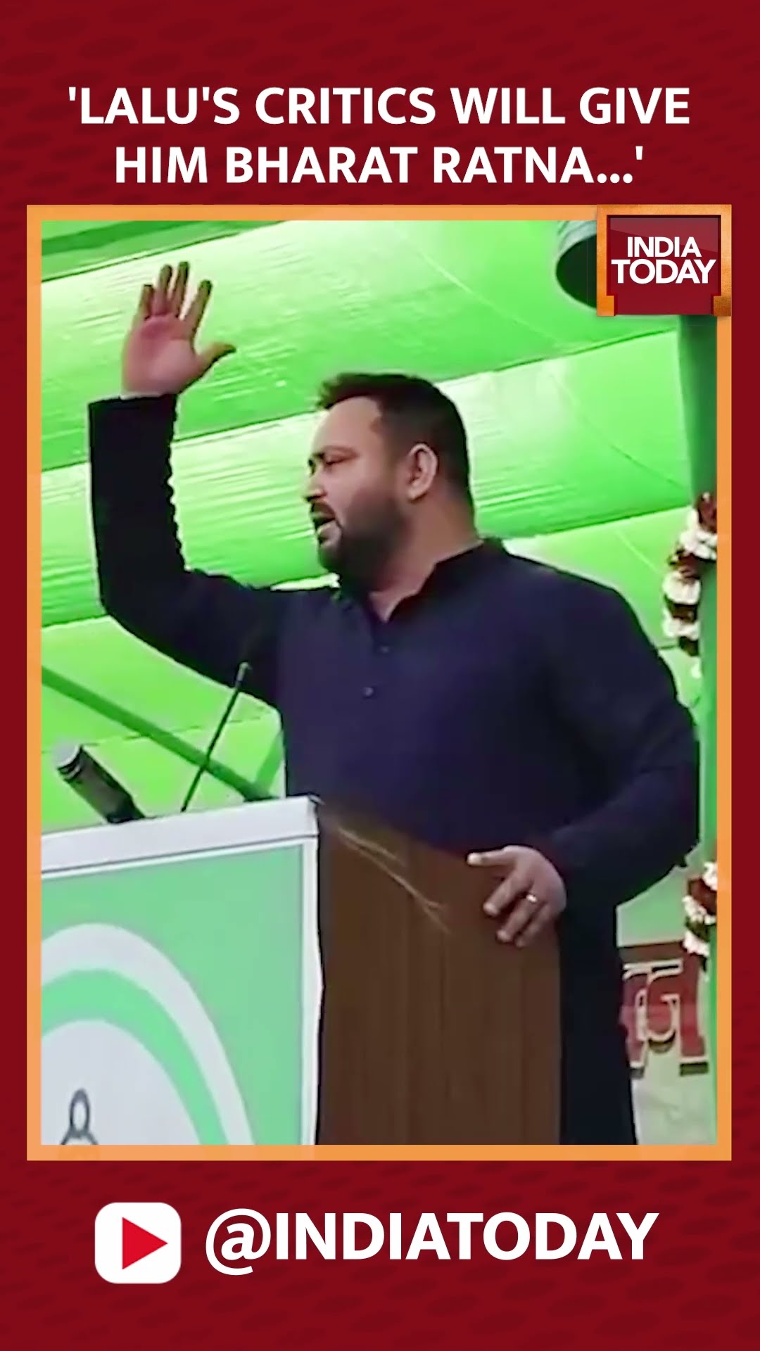 Tejashwi Yadav Says 'Lalu's Critics Will Give Him Bharat Ratna One Day' #tejaswiyadav #lalupyadav