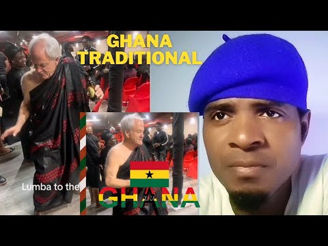 Ghana traditional white men rocking and dancing daddy lumba music