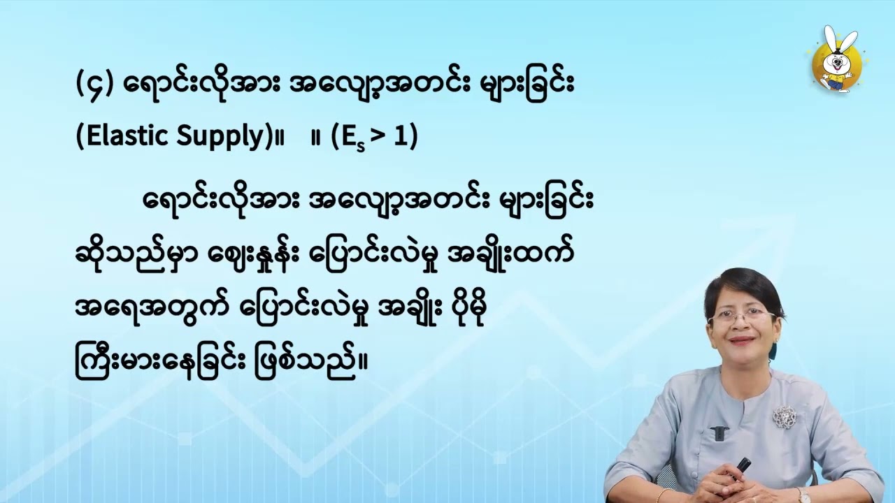 Grade 12 အခန်း ၁။ ဝယ်လိုအားအလျော့အတင်းနှင့် ရောင်းလိုအားအလျော့အတင်း အပိုင်း ၇