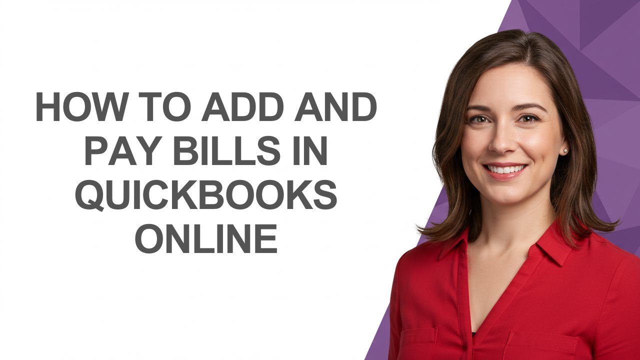 How to add and pay bills in QuickBooks Online - AshleyHowTo - YouTube