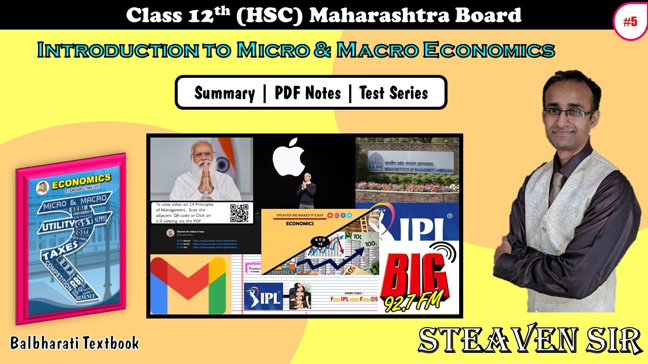 #5 | HSC | Maharashtra | Introduction to Micro & Macro Economics | Summary | PDF Notes | Test