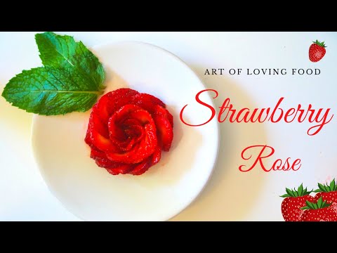 Strawberry rose  flower for garnish decoration | Strawberry rose tutorial
