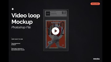 Trading Card video Mockup for photoshop