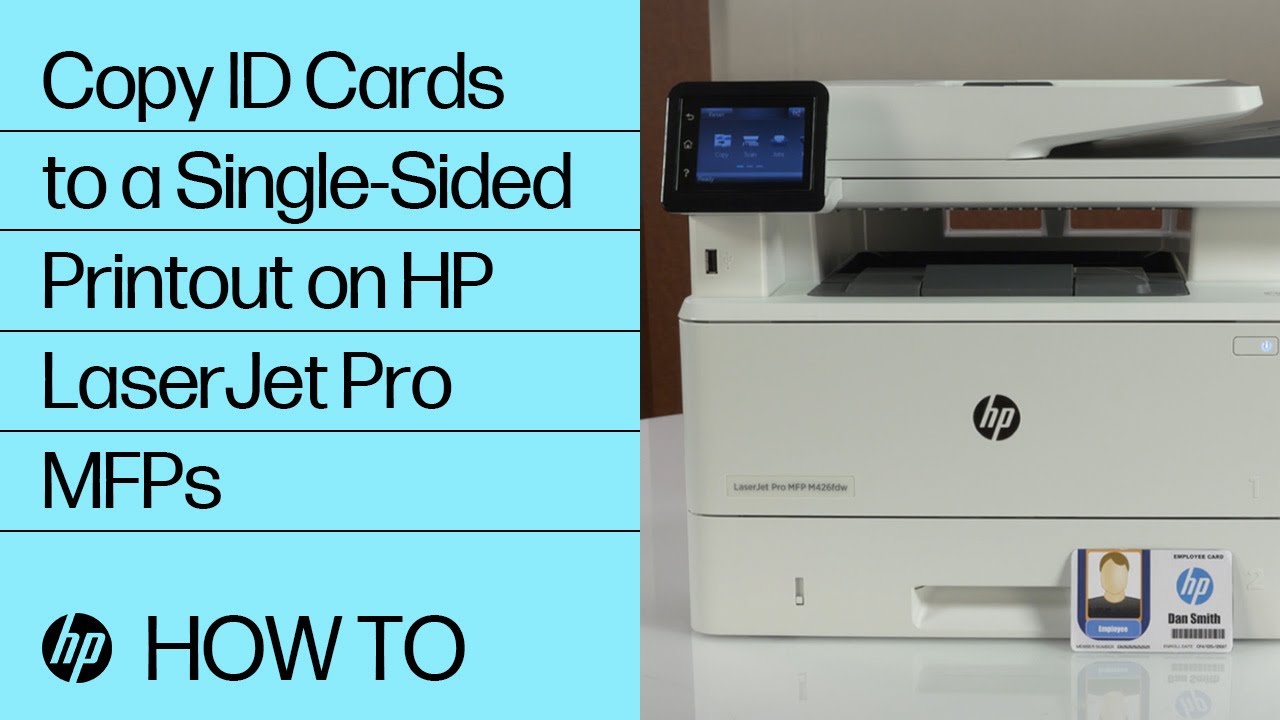 How to Copy ID Cards to a Single-Sided Printout on HP LaserJet Pro MFPs