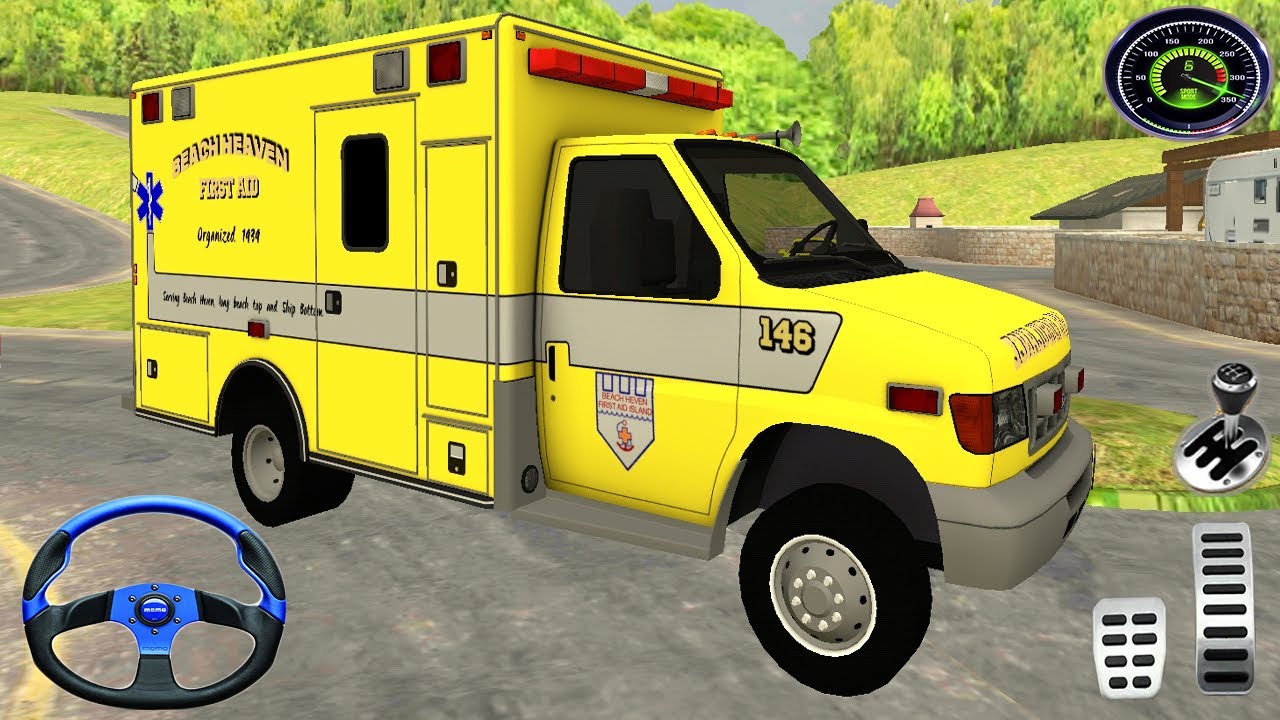 Miami Dade Ambulance Van Driving - Coast Guard Beach Rescue Team -  Android Gameplay 2021 #2