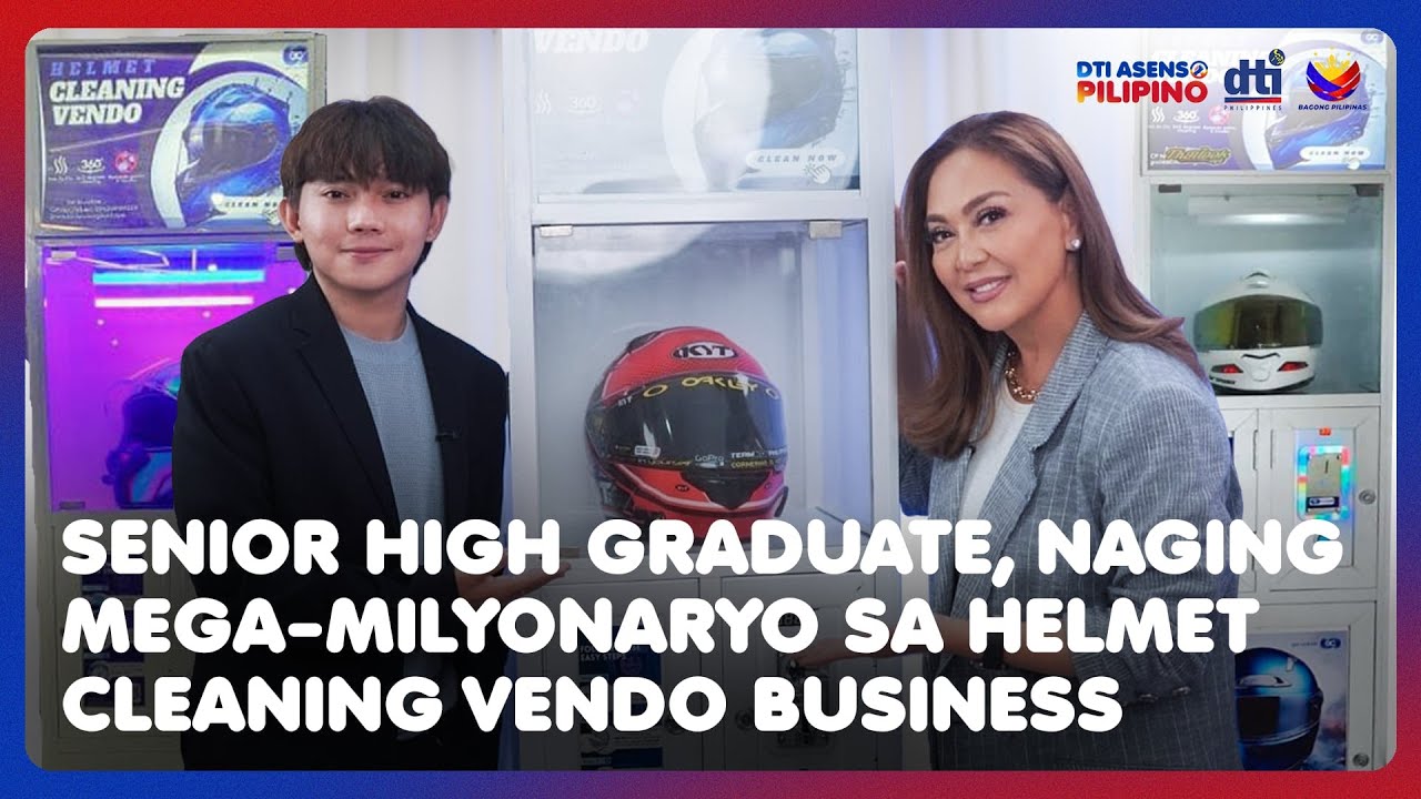 Senior High Graduate, Mega-Milyonaryo sa Helmet Cleaning Vendo Business | DTI: ASENSO PILIPINO