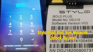 Stylo Bold Plus (DDJ18) Sim Network unlock code By imei