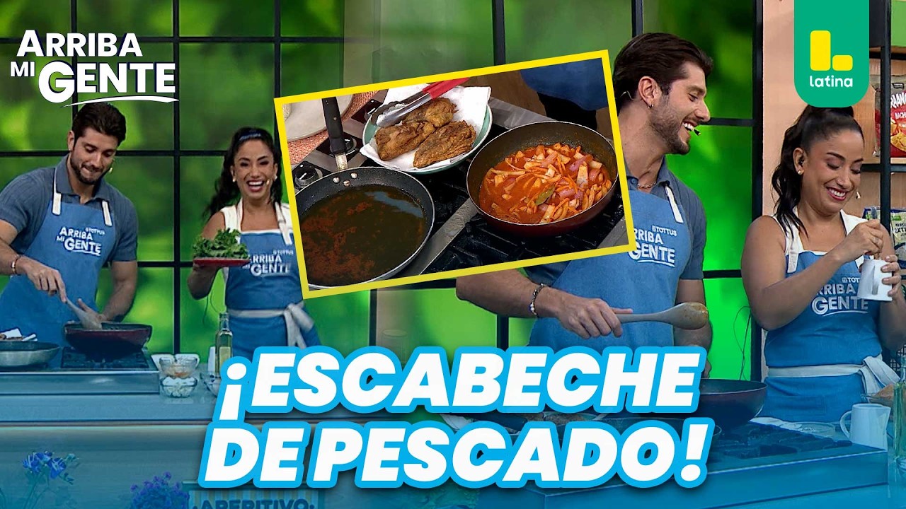 ¡Rodrigo Brand se une a la cocina de Nelly para preparar escabeche de pescado! | Arriba Mi Gente