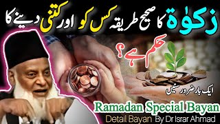 Zakaat Ka Sahi Tareeqa| Kab Kis ko aur Kitne Zakaat Dene ka Huqum hy| Bayan by Dr Israr Ahmad