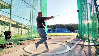 Hammer Throw. Breaking down the turns. Master Athletics, M60, 56/2023