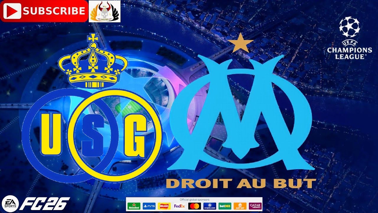 Union Saint-Gilloise vs. Olympique de Marseille | 2025/26 UEFA Champions  League | EA Sports FC26