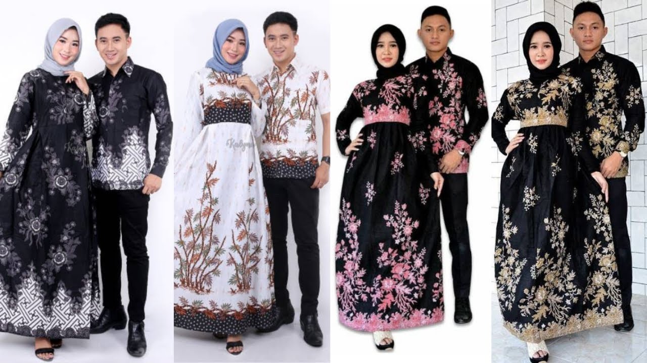 Model gamis batik kombinasi 2021