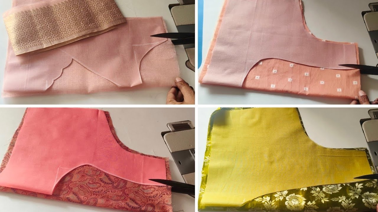 Blouse design cutting and stitching. Back neck design. 4_Blouse designs 