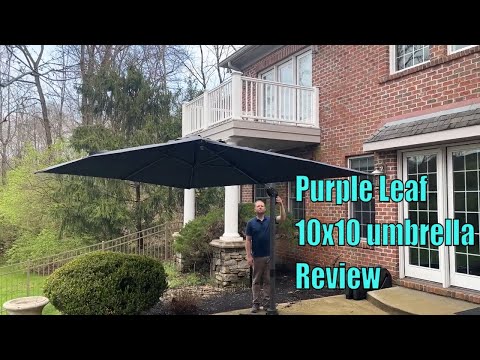 Purple leaf patio umbrella. Best patio umbrella on Amazon Review by Carrie Lynne