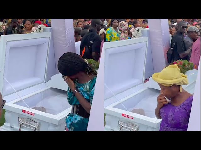 People Burst Into Tears As They Open Gospel Singer Osinachi's Coffїn,Walk Round Her At Her Burial