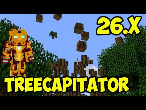 TREECAPITATOR MOD 26.3 minecraft (Neoforge) -  HOW TO USE Tree capitator mod 26.3.x (EASY)