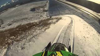 Late spring snowmobile ride