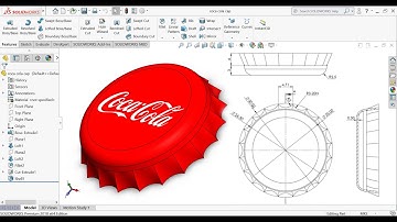 solidwork coca cola cap
