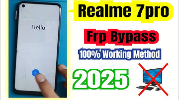 Realme 7pro (Rmx2170) Frp Bypass / Android 13,14 New / 100% Working Method 2025 // Without PC 