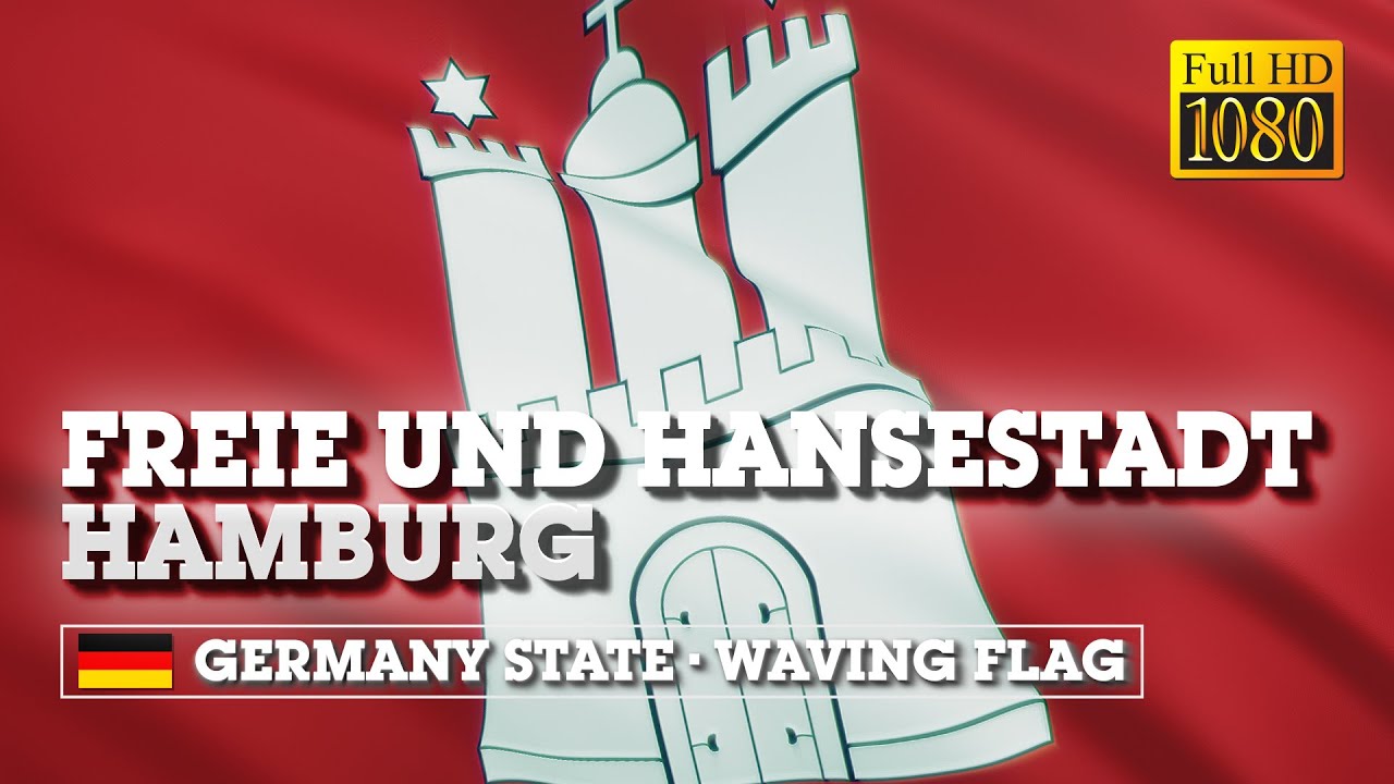 Freie und Hansestadt Hamburg (Waving Flag)  /  Свободный и ганзейский город Гамбург. Флаг