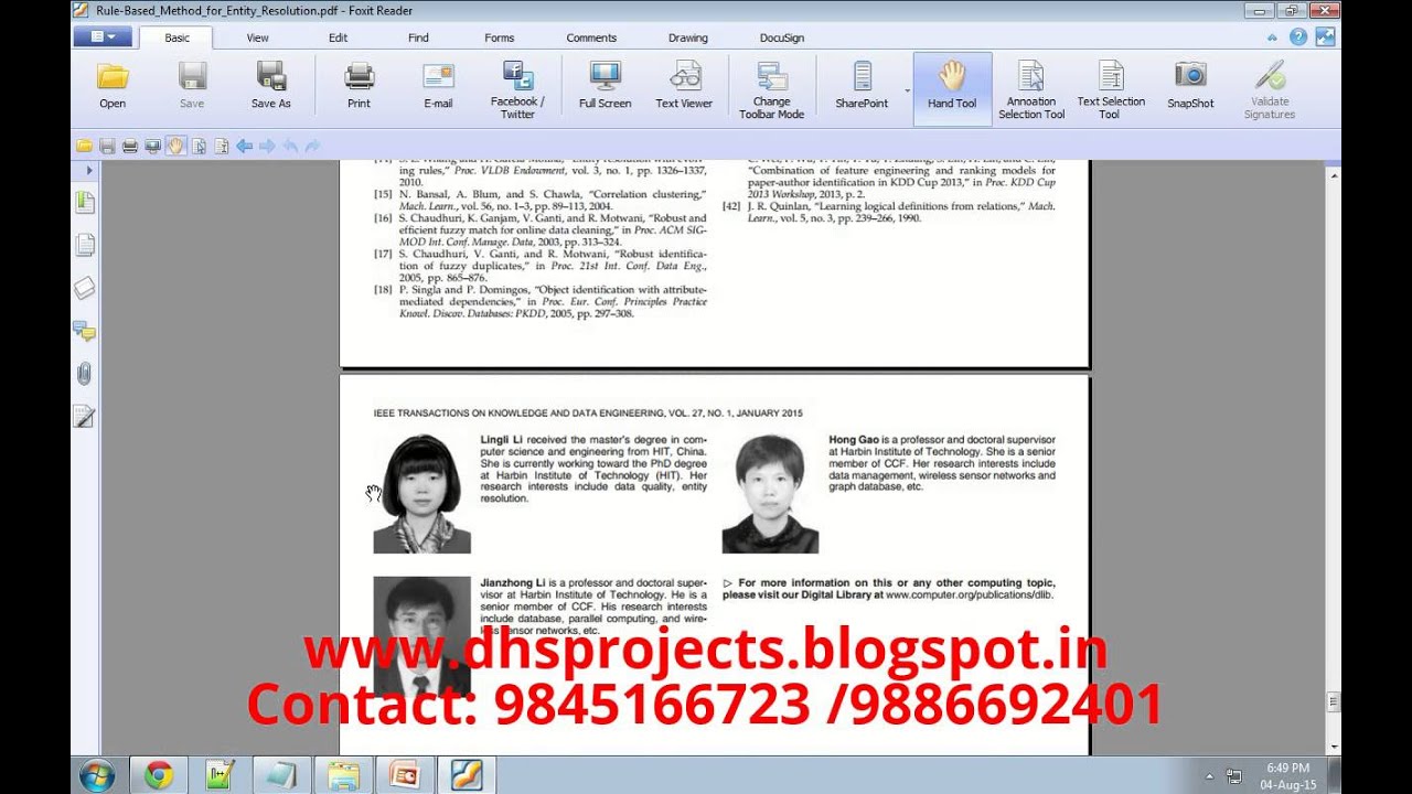 Rule-Based Method for Entity Resolution | IEEE 2015 - YouTube