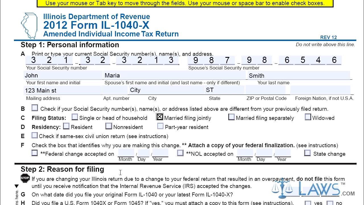 form il 1040 x amended individual income tax return