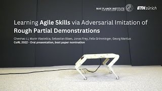 Learning Agile Skills via Adversarial Imitation of Rough Partial Demonstrations