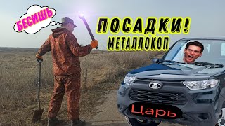 МЕТАЛЛОКОП В ПОСАДКАХ Даже тут ЦАРИ! #коп #металлокоп #камрад #заработок #деньги #поляна #посадка