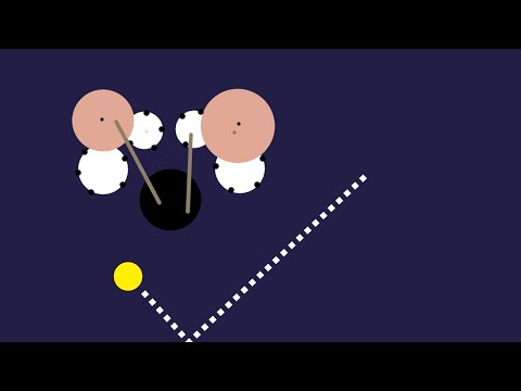 ball bouncing around pretending to be a drum machine