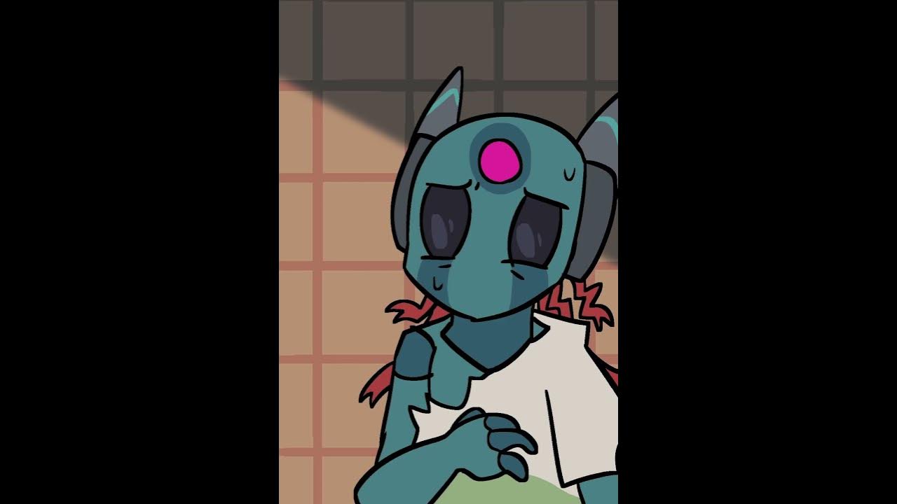 local slugcat eats a piece of a lady's brain (rain world meme)