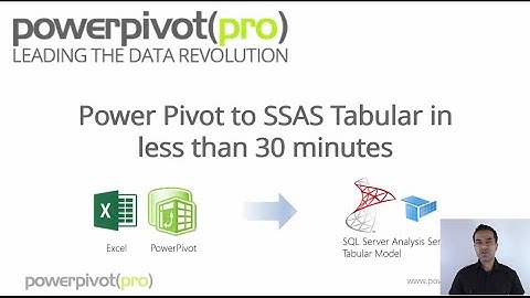 Excel Power Pivot to SSAS Tabular in less than 30 minutes
