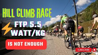 You should not Compete with FTP less than 5.5watt/kg | Amateur Hill Climb Race in Lameda Speedsuite