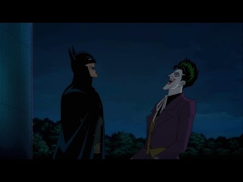 O Batman querendo ajudar o Coringa e a piada do Coringa que fez o Batman rir