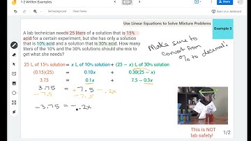 Use Linear Equations to Solve Mixture Problems