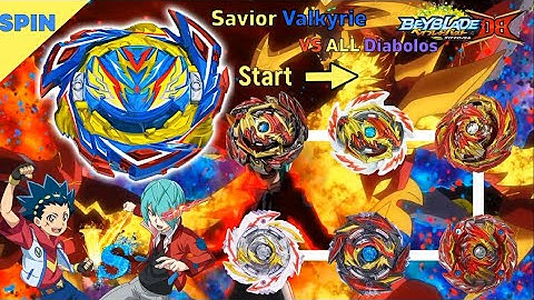 베이블레이드 버스트 다이너 마이트 DB 세이버 발키리 VS 올 디아볼로스 ベイブレード 【Savior Valkyrie VS All Diabolos】 Beyblade Burst DB