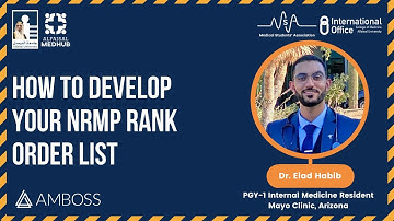 How to Develop Your NRMP Rank Order List | Talk by Dr. Eiad Habib
