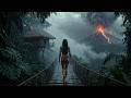 10+ Hours Tropical Volcanic Jungle Tribe Ruins Rain &amp; Thunder | Deep Sleep ASMR