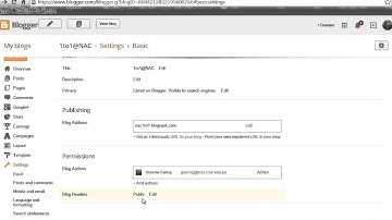 Assigning Permissions in Blogger