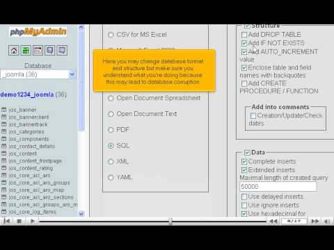 How to backup your Joomla site using phpMyAdmin (cPanel) - Joomla Tutorials