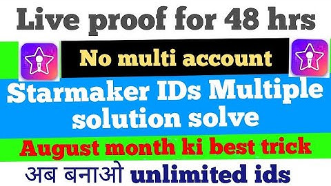 How to create star maker unlimited ids #khan