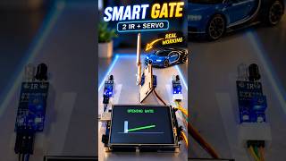 Arduino Smart Car Parking Gate 🚗 #shorts #electronics#diy #arduino