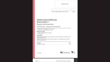 VCAA Methods 2025 Exam 1 Worked Solutions