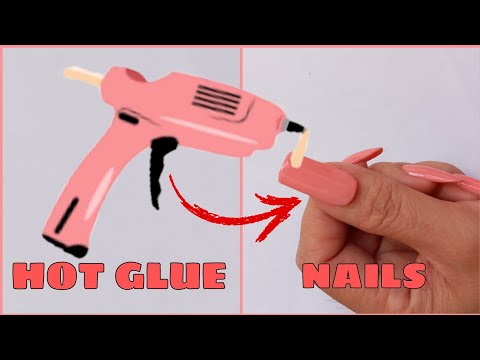 How to Make Fake Nails With Hot Glue 2021 | DIY Fake Nails with Hot Glue