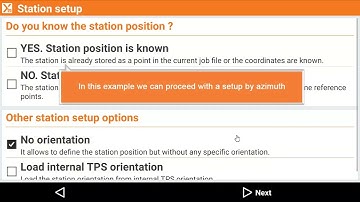 X-PAD Tutorials: TOTAL STATION - Station setup
