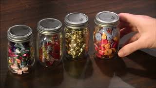 Craft Storage Tip - Mini Mason Jars