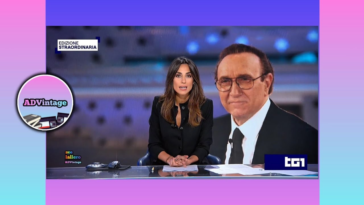 Tg1 edizione straordinaria (annuncio morte Pippo Baudo) - Rai 1, 16 agosto 2025